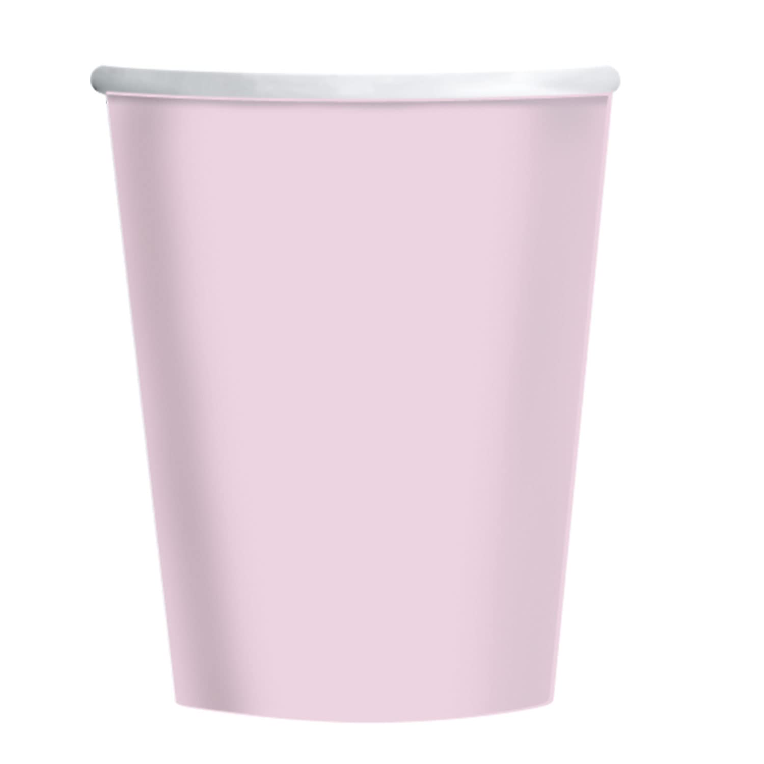 Amscan 9915403-201-66 - Light Pink Eco-Friendly Recyclable Paper Party Cups - 8 Pack