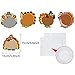 Thanksgiving Turkey Cut-Outs Versatile Classroom Decoration Creative Turkey Cut-Outs for Bulletin Board Classroom School Fall Theme Thanksgiving Party, 5.9 x 5.9 Inch (40 Pcs)