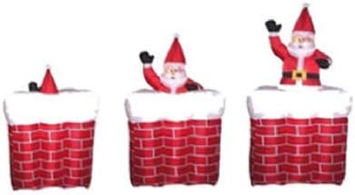 Chrisha Creations 88835 72" Inflatable Santa Christmas, Outdoor Figures, Inflatable