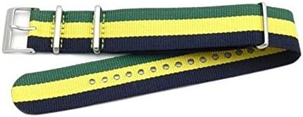 Nylon 22mm Multicolored Stripes One Piece Watch Strap