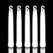 Lumistick 6 Inch Premium Glow Sticks | 15mm Thick Flat Bottom Illuminating Glowing Sticks | Waterproof & Non-Toxic Light Up Neon Sticks with Hook for Camping & Hiking (White, 25 Glow Sticks)