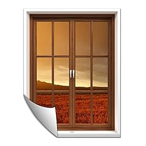 Wall Paper Small Wall Mural Beautiful Scenery Out of The Window Wall Art Removable Wall Decoration for Bedroom Living Room - 24x32 inches
