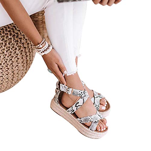 image for XMWEALTHY Women's Platform Wedges Heel Sandals Summer Strappy Open Toe