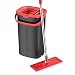 TETHYS Flat Floor Mop and Bucket Set for Professional Home Floor Cleaning System with Aluminum Handle/2-Washable Microfiber Pads Perfect Home + Kitchen Cleaner for Hardwood, Laminate, Tiles, Vinyl primary