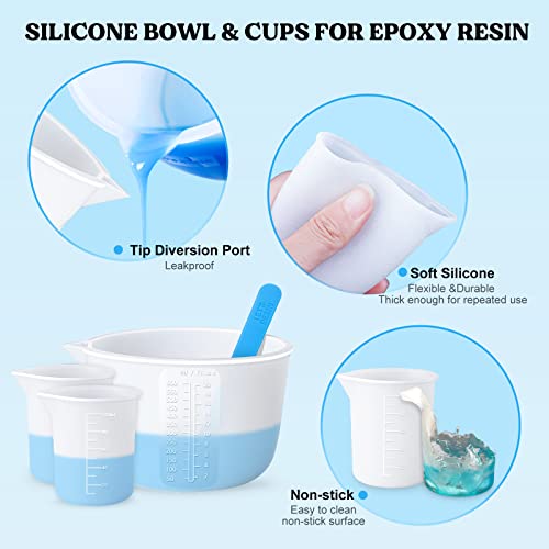 LET'S RESIN Silicone Measuring Cups,Resin Supplies with 600ml/20oz
