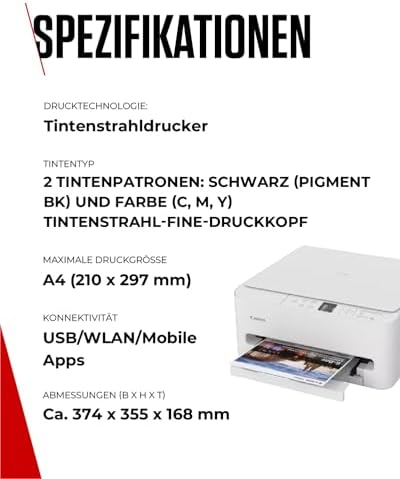 PIXMA TS6550I - WLAN-Multifunktionsdrucker mit Papierkassette und Frontbedienung | Kabelloses Drucken vom Smartphone leicht gemacht PIXMA Print Plan kompatibel