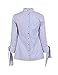 HaoDuoYi Womens Fashion Mock Neck Sleeve With Tie Back Button Top Shirt