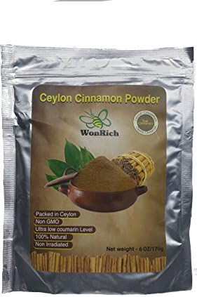 Natural Ceylon Cinnamon Powder 6 Oz in a Stand Up, Resealable Pouch