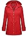 Zeagoo Womens Black Variations Lightweight Waterproof Jacket Hooded Raincoat