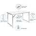 Finether Portable Folding Table Sturdy And Lightweight Steel Frame Legs with 4 Folding Chairs, 4 Adjustable Heights feet, for Indoor/Outdoor Use,Camping Picnic, Party Dining, White