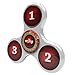 Fidget Tri Spinner Toy with Roulette Design by nJoy – EDC Anti Fidget Hand Spinner with Hybrid Ceramic Bearing For ADD ADHD Anxiety- Premium Toy for Adults and Children- White – 5 Min Spin Time