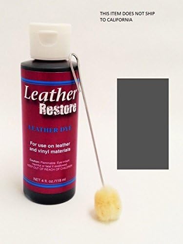 Leather Restore Dye with Applicator 4 Oz. (DARK GRAY)