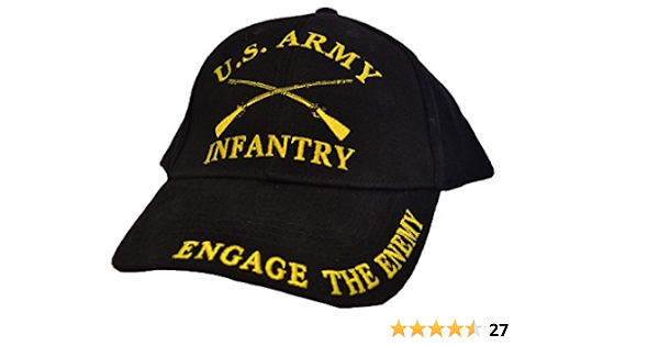 Army Infantry Black Hat Cap 