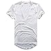Zecmos Mens Deep V Neck T-Shirt Unisex Tshirt Male Vneck Tee Top White XL