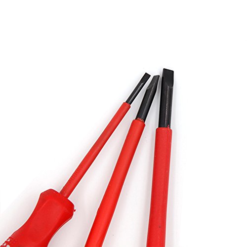 Kuke Manual Multifunction Insulating 7 Pieces Screwdriver Set ,Flat-Head and Phillips-Head Screwdriver Slotted Non-Slip Wide Comfortable Handle Micro-Fine Grip, Heavy Duty, Rust Resistant