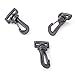 YOYOSTORE 10pc Black Plastic Swivel Rotary Rotate Snap Hook Buckle Carabiners Rings Barrel Loop Webbing Strap Luggage Bag