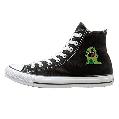 Frideing Green Dinosaur Baby Canvas Shoes High Top Design La