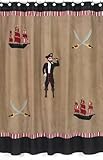Treasure Cove Pirate Kids Bathroom Fabric Bath Shower Curtain by Sweet Jojo Designs