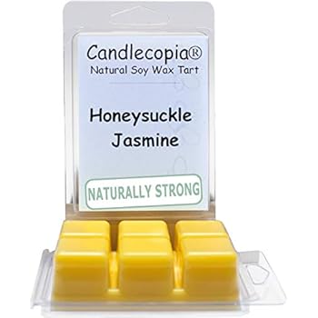 Candlecopia Honeysuckle Jasmine Strongly Scented Hand Poured Vegan Wax Melts, 12 Scented Wax Cubes, 6.4 Ounces in 2 x 6-Packs