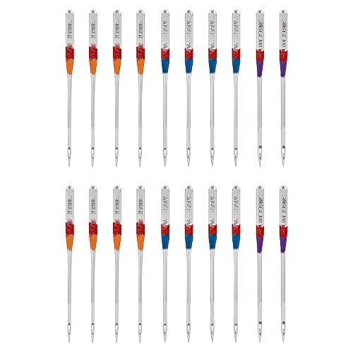 SINGER Universal Regular Point Machine Needles, 20-Count, Sizes 80/12, 90/14, 100/16