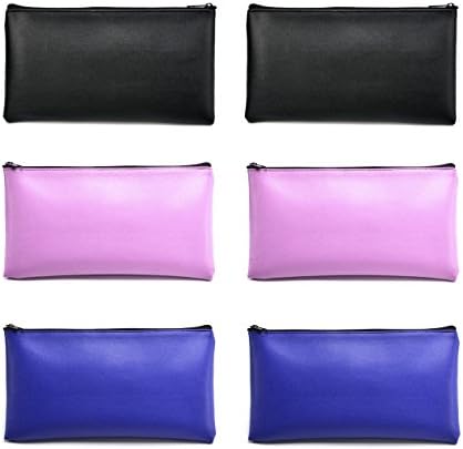 Bank Deposit Money Bag/Utility Zipper Bags for Cash Money Pens Check Wallet 11 x 6 Inch(Multicolor)