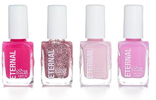 Eternal 4 Nail Polish Collection Pinky Promise - 4 Pieces Set: Long Lasting, Quick Dry Lacquer