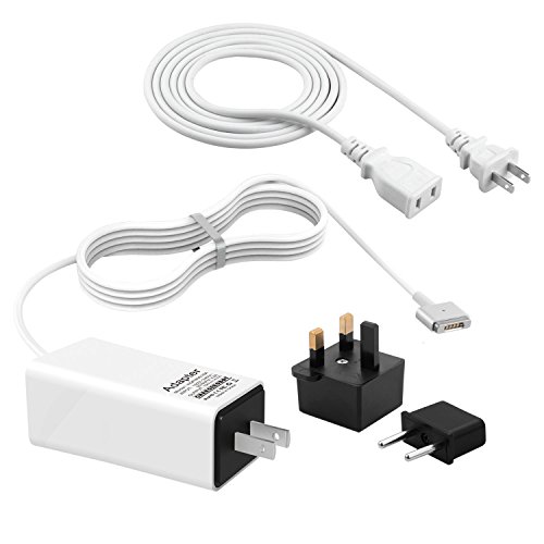 Magnetic 2nd-Gen 85W Charger for MacBook Pro 15 inch w/ Retina Display After Mid 2012, UK EU Travel Plug and AC Extension Cord included