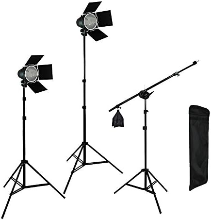 LoadStone Studio Photographic Continuous Output Lighting Kit, Black, White, Silver, Gold (V-PL1100)