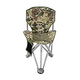 Geertop Folding Tripod Camping Chair Stool with Back Rest Mesh Pocket Heavy Duty Steel for Backpacking Hunting Fishing or Boat Cabin