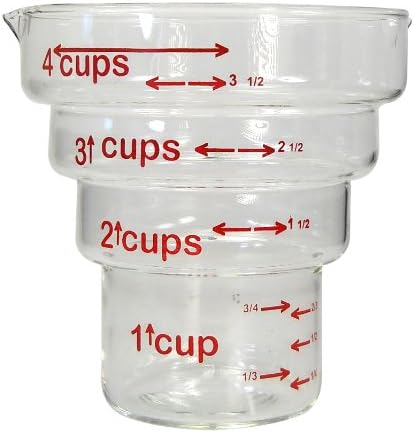 Catamount Glassware 4-Cup Step Measure without Handle