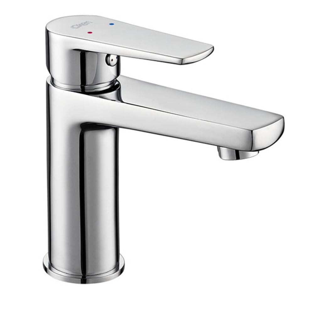 Kibath 427451 FU Basin Mixer Tap Made from Brass with Shiny Chrome Finish. Includes Fittings, Beaters and Cartridge