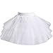 Girls 3 Layers Wedding Flower Girl Petticoat ,White,Large