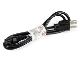 Monoprice 107687 3-Feet 18AWG 3 Prong AC Power Cord Cable for Laptop/Notebook C-5/5-15P, Black (2 Pack)