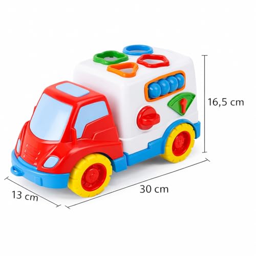 Caminhão de Brinquedo Caçamba Educativa com Encaixes Colorido Brinquedo Educativo Para Bebe 1 ano