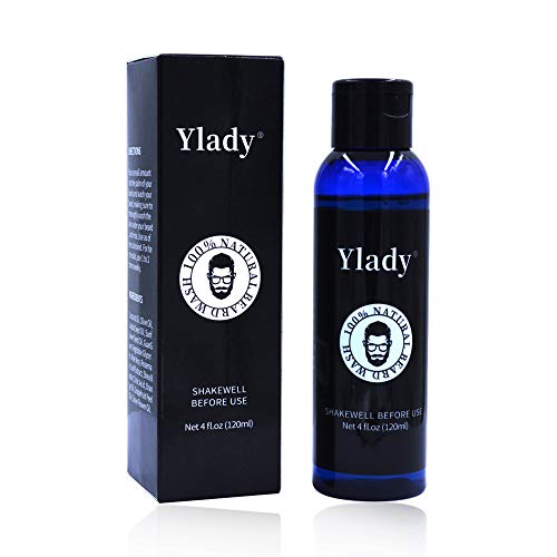 Moisturizing Beard Wash Ylady Beard Wash Shampoo Citrus Scent Natural Facial Beard Cleanser Infused with Aloe Vera Coconut Oil And Jojoba Oil Great For Rapid Hair Beard Growth Thickening 4 oz /120 ml