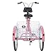 Barbella 26 Inch 3 Wheel Adult Tricycle Bike Cycling Pedal Cruiser Bicycles Folding Basket with Assembly Tools for Men/Women/Seniors(Light Pink, 7 Speed)thumb 3