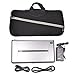 Cosmos Black Color Soft Neoprene Sleeve Carrying Travel Case Compatible with Canon PIXMA TR150 and PIXMA iP110 Portable Printer Mobile Photo Pinter and Power Adapter & Cable