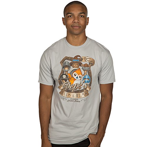 World of Warcraft Men's Pepe's Hats and Helms Premium T-Shirt (Silver, Small)