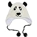 Winter Animal Panda Hand Knit Fleece Woolen Hat Beanie-White-One Size