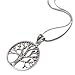 925 Sterling Silver Beautiful Vintage Style Tree of Life Pendant on Alloy Necklace Chain, 18 inches