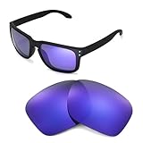 Walleva Replacement Lenses for Oakley Holbrook Sunglasses - Multiple Options Available (Purple Coated - Polarized)