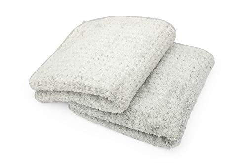 The Rag Company (2-Pack 20 in. x 40 in. Platinum PLUFFLE Professional Korean 70/30 480gsm Plush Waffle Microfiber Detailing Drying Towels