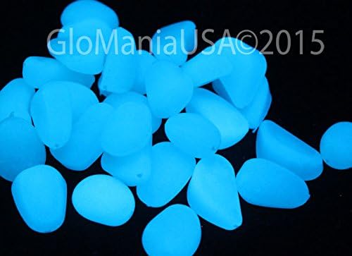 Fairy garden Glow in the Dark Stone pathway light kit accessory (BLUE glows Blue)