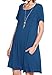 JollieLovin Women's Pockets Casual Swing Loose T-Shirt Dress