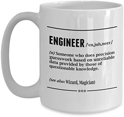 Engineer Definition Funny Coffee or Tea Mug, Engineering Gifts Engineer Nutritional Facts Label Science Math, Gift Engineer, grandpa, dad, uncle, teac