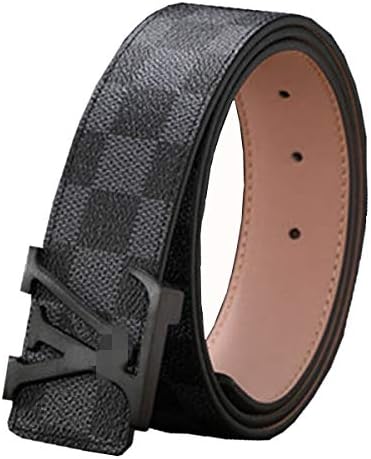 Belt World Man's Fashion Alloy V Buckle Leather Belt