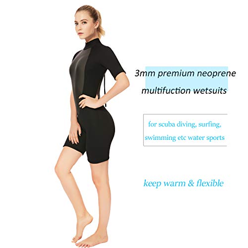 image for Flexel Shorty Wetsuit Women Adult's 3mm Neoprene Surfing Suits for Swi