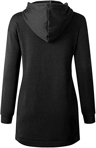 Trendy Queen Women\'s Tie Dye Oversized Tunic Hoodie Long Pullover Hooded Dress Sweatshirt with Pockets