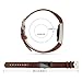 iGK Leather Replacement Bands Compatible for Fitbit Charge 2, Genuine Leather Wristbands Coffee Brown
