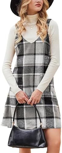 cupshe lady leisure plaid dress Plaid V-Neck Sleeveless Mini Dress